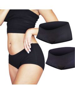 Periodenpanty schwarz 3er Set - optimaler Sitz für Tag und Nacht - vegan - besonders atmungsaktiv - für empfindliche Haut geeignet von erdbeerwoche
