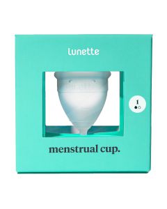 Menstruationstasse transparent - nachhaltig - hypoallergen - sicherer Tragekomfort - geprüftes medizinisches Silikon von Lunette