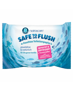 Feuchtes Toilettenpapier - Safe to flush - für sensible Haut - reinigt und erfrischt - als herunterspülbar zertifiziert von Natracare