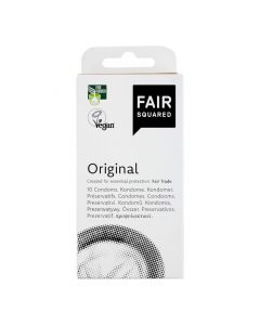 Vegane Kondome - Original - 10 Stück - glatt - transparent - aus natürlichem Latex von FairSquared