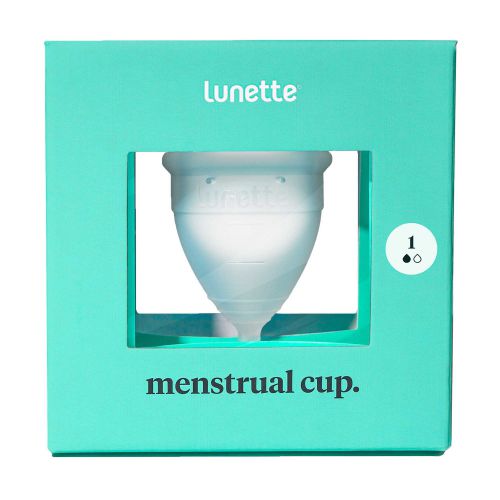 Menstruationstasse transparent - nachhaltig - hypoallergen - sicherer Tragekomfort - geprüftes medizinisches Silikon von Lunette