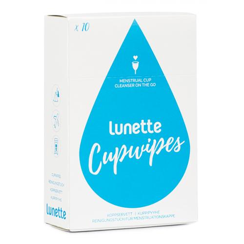 Reinigungstücher 10 Stück - für Menstruationstassen - PH-neutral - ohne Farb- und Konservierungsstoffe - ideal für unterwegs von Lunette